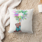 懐中電灯付き猫 クッション (ブランケット)