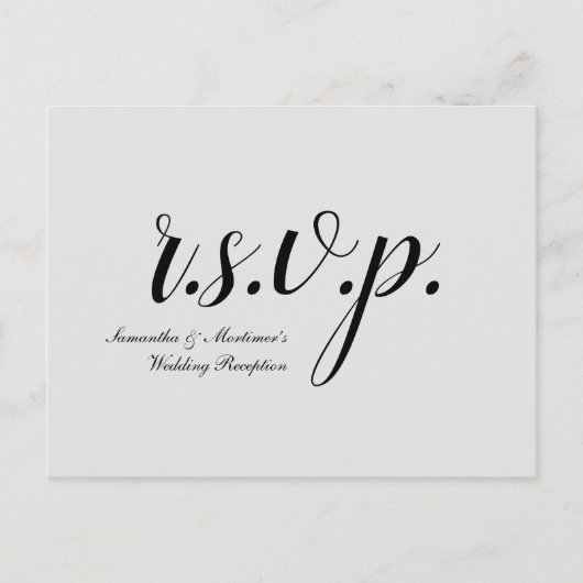 懐伝統的かしい「r.s.v.p.」 ポストカード (正面)