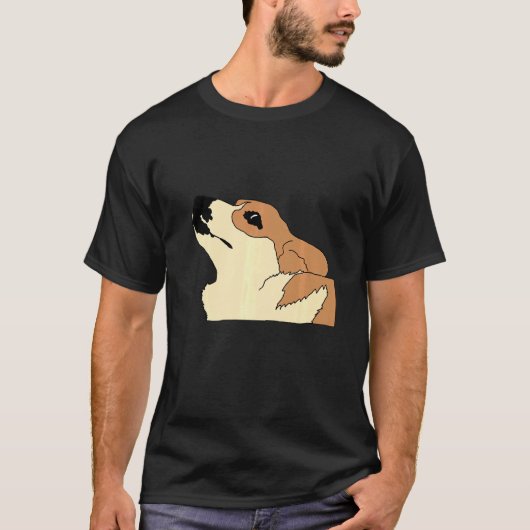 懐疑的なコーギーTシャツ Tシャツ (正面)