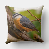 懐疑的な赤い胸を持つ裸戸 クッション (裏面)