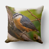 懐疑的な赤い胸を持つ裸戸 クッション (正面)