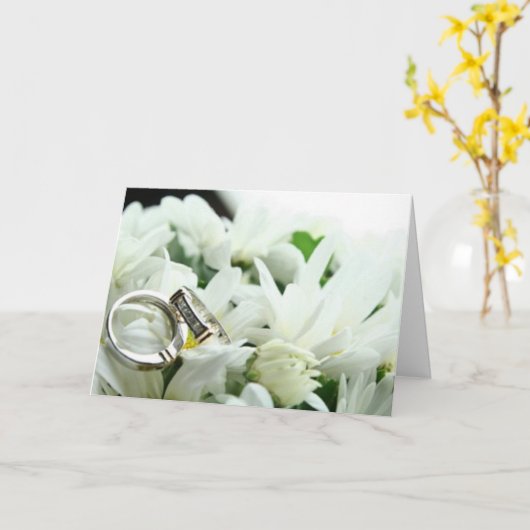 **懐結婚**の思い出 カード (黄色い花)