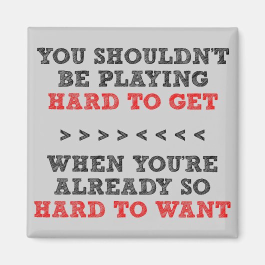 懸命が欲しいおもしろい冷蔵庫用マグネット マグネット (正面)