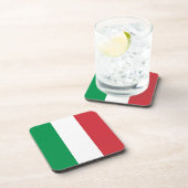 懸命のイタリア国旗を持つプラスチックコースター コースター (右側)