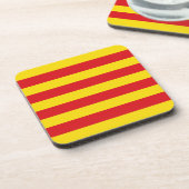 懸命のカタロニア国旗を持つプラスチックのコースター コースター (左側)