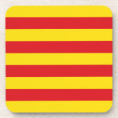 懸命のカタロニア国旗を持つプラスチックのコースター コースター (正面)