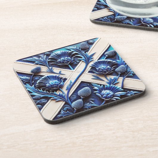 懸命のティスルデザインを持つプラスチックのコースター コースター (左側)