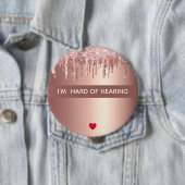 懸命のヒアリング1行4インチボタン 缶バッジ (インサイチュ)