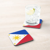 懸命のプラスチックのコースターでフィリピン国旗 コースター (右側)