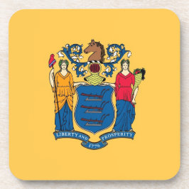 懸命のプラスチックコースターとニュージャージー州旗 コースター