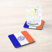 懸命のプラスチックコースターとニューヨーク市旗 コースター (右側)