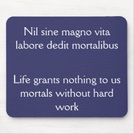 懸命の仕事と成功、ホレス引用文 マウスパッド