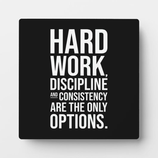 懸命の仕事と規律 – ジム、ハッスル、成功 フォトプラーク (正面)