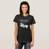懸命の仕事の皮肉を払う Tシャツ (正面フル)