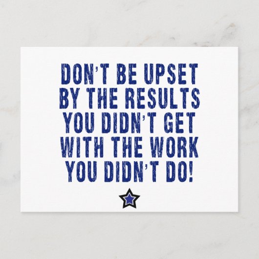 懸命の仕事は努力は払う！ ポストカード (正面)