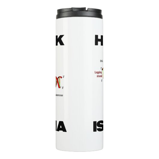 懸命の仕事は私のDNA分子生物学のユーモアの中にある タンブラー (裏面)