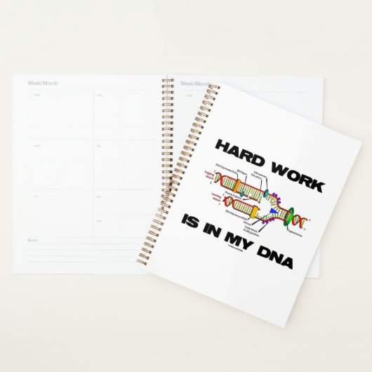 懸命の仕事は私のDNA分子生物学のユーモアの中にある プランナー手帳 (ディスプレー)
