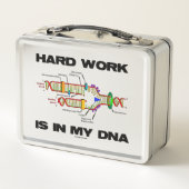 懸命の仕事は私のDNA分子生物学のユーモアの中にある メタルランチボックス (裏面)
