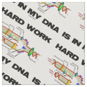 懸命の仕事は私のDNA複製生物学のユーモアである ファブリック (クローズアップ)