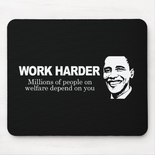 懸命の仕事-何百万の福祉の人々は依存します マウスパッド (正面)