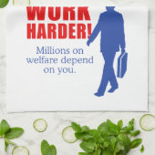 懸命の仕事。 福祉の何百万はあなたによって決まります キッチンタオル (折り畳み)