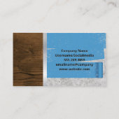 懸命の帽子とツール |ローラの絵を描背景 名刺 (裏面)