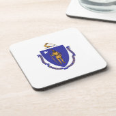 懸命の旗を持つプラスチックのコースター コースター (左側)