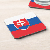 懸命の旗を持つプラスチックのコースター コースター (左側)