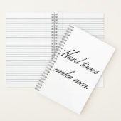 懸命の時は人を作る。 ノートブック (内側)