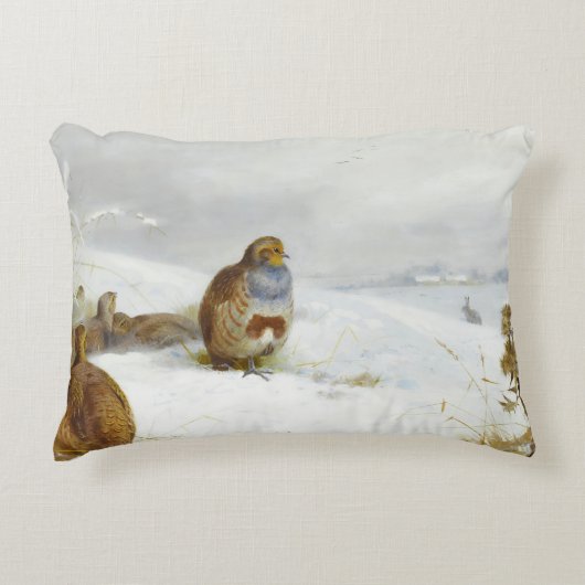 懸命の時代 – ウズラとウサギとアールバード アクセントクッション (正面)