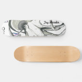 懸命の試みか宇宙のタコのスケートボード スケートボード (横)