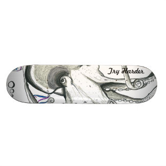 懸命の試みか宇宙のタコのスケートボード スケートボード