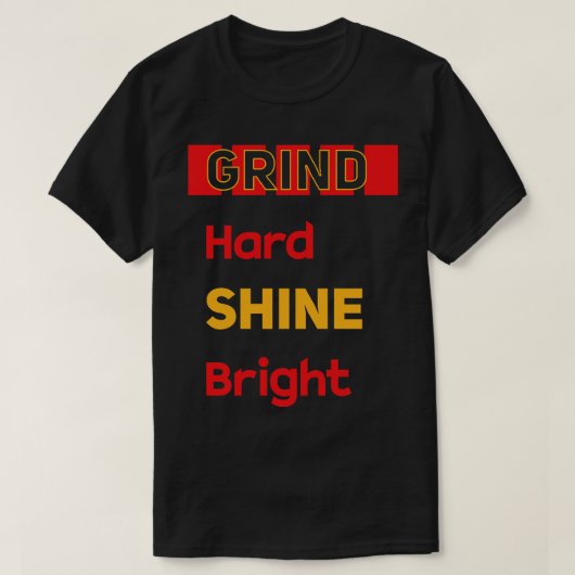 懸命の輝きを明るく挽く Tシャツ (デザイン正面)