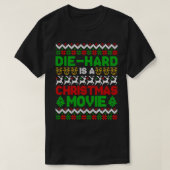 懸命はクリスマス映画の醜いおもしろいクリスマス Tシャツ (デザイン正面)