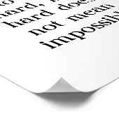 懸命は不可能を意味しない ポスター (角)