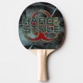 懸命は私のスタイル+あなたの背景画像である 卓球ラケット (裏面)