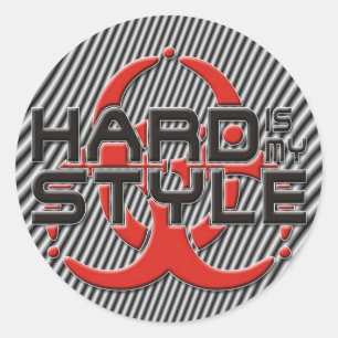 懸命は私のスタイル 縞で飾ります のhardstyle音楽をです ラウンドシール