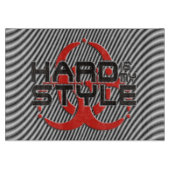 懸命は私のスタイル – 黒と白のストライプ カッティングボード (正面)