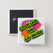 懸命は行きますか、またはTシャツ起点に行きます 缶バッジ (正面&裏面)