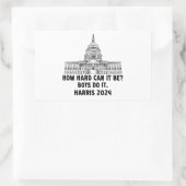 懸命は?ボーイズ・ド・イット・カマラハリス2024 長方形シール (バッグ)