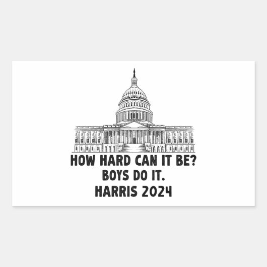 懸命は?ボーイズ・ド・イット・カマラハリス2024 長方形シール (正面)