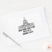 懸命は?ボーイズ・ド・イット・カマラハリス2024 長方形シール (封筒)