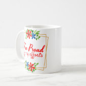 懸命やる気を起こさせる労働者の確認 コーヒーマグカップ (正面左)