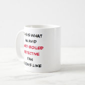 懸命ゆで探偵ファン、熱心 コーヒーマグカップ (正面左)