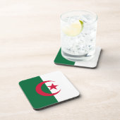 懸命アルジェリア国旗を持つプラスチックのコースター コースター (右側)
