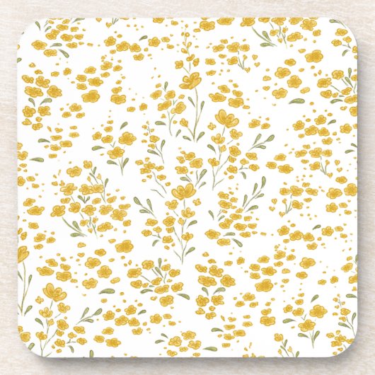 懸命カップの黄色のプラスチックのコースター コースター (正面)