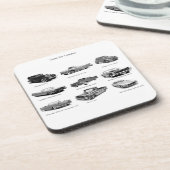 懸命クラシックプラスチックコースター用の自動車画像 コースター (左側)