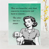 懸命グリーティングを制御するレトロ カード (黄色い花)