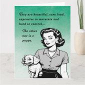 懸命グリーティングを制御するレトロ カード (正面)