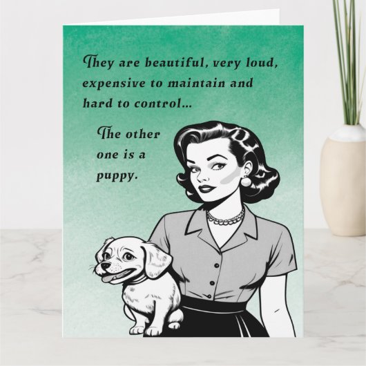 懸命グリーティングを制御するレトロ カード (正面)